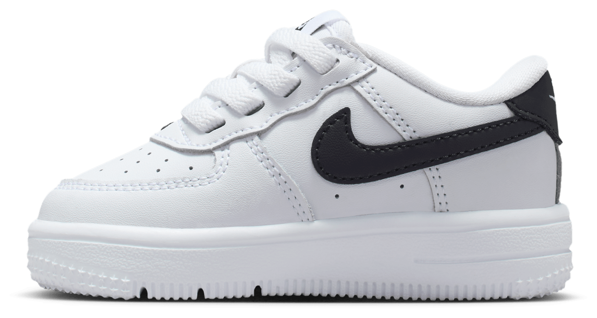 Nike Air Force 1 童款 - White/Black - Image 2