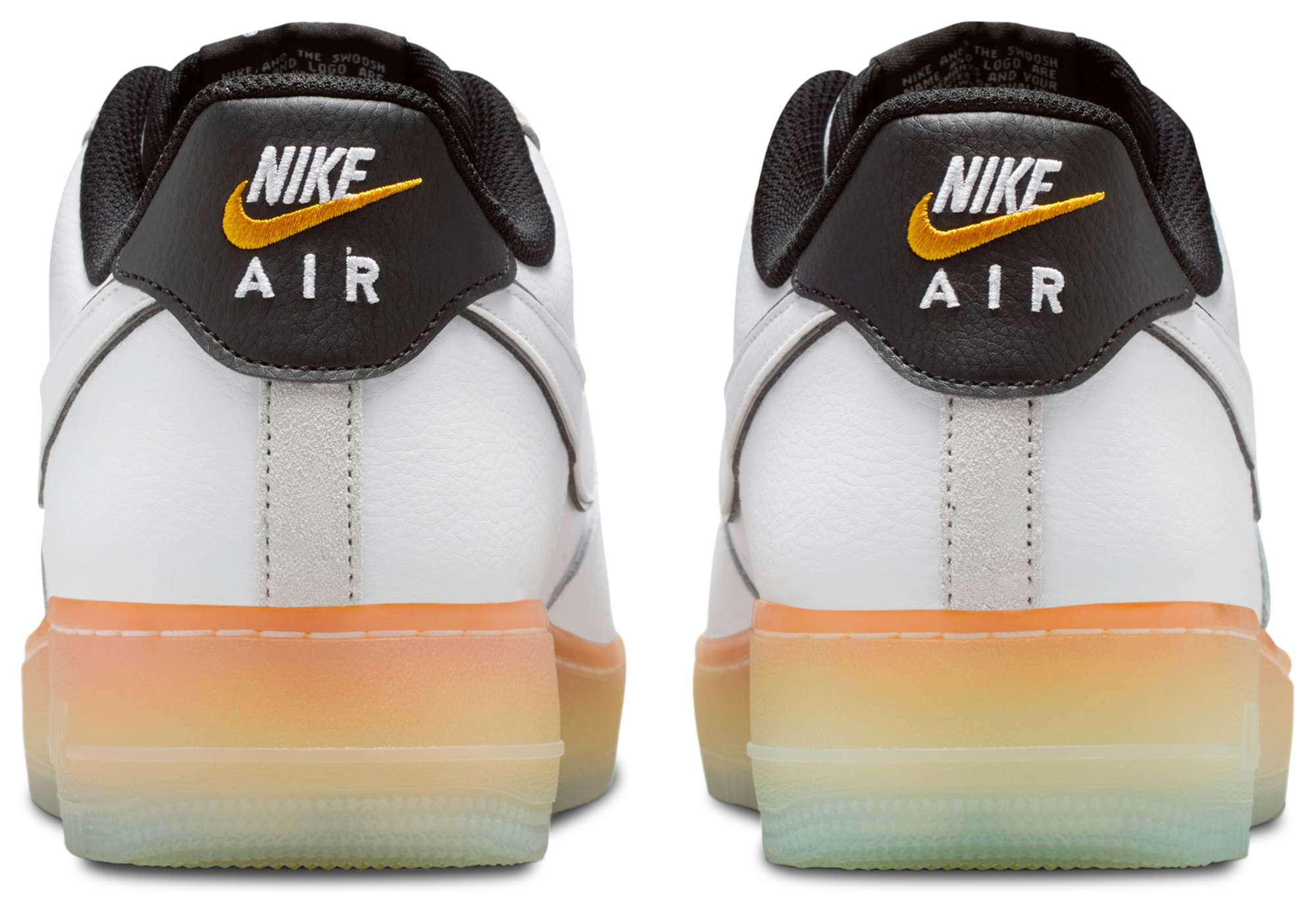 Nike Air Force 1 '07 - Black/White/Orange Peel - Image 3
