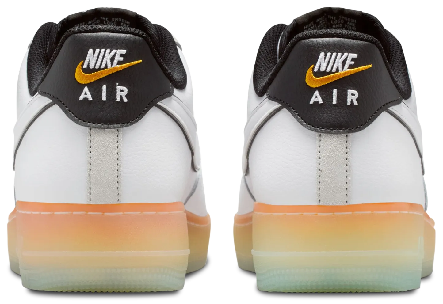 Nike Air Force 1 '07 - Black/White/Orange Peel - Image 3
