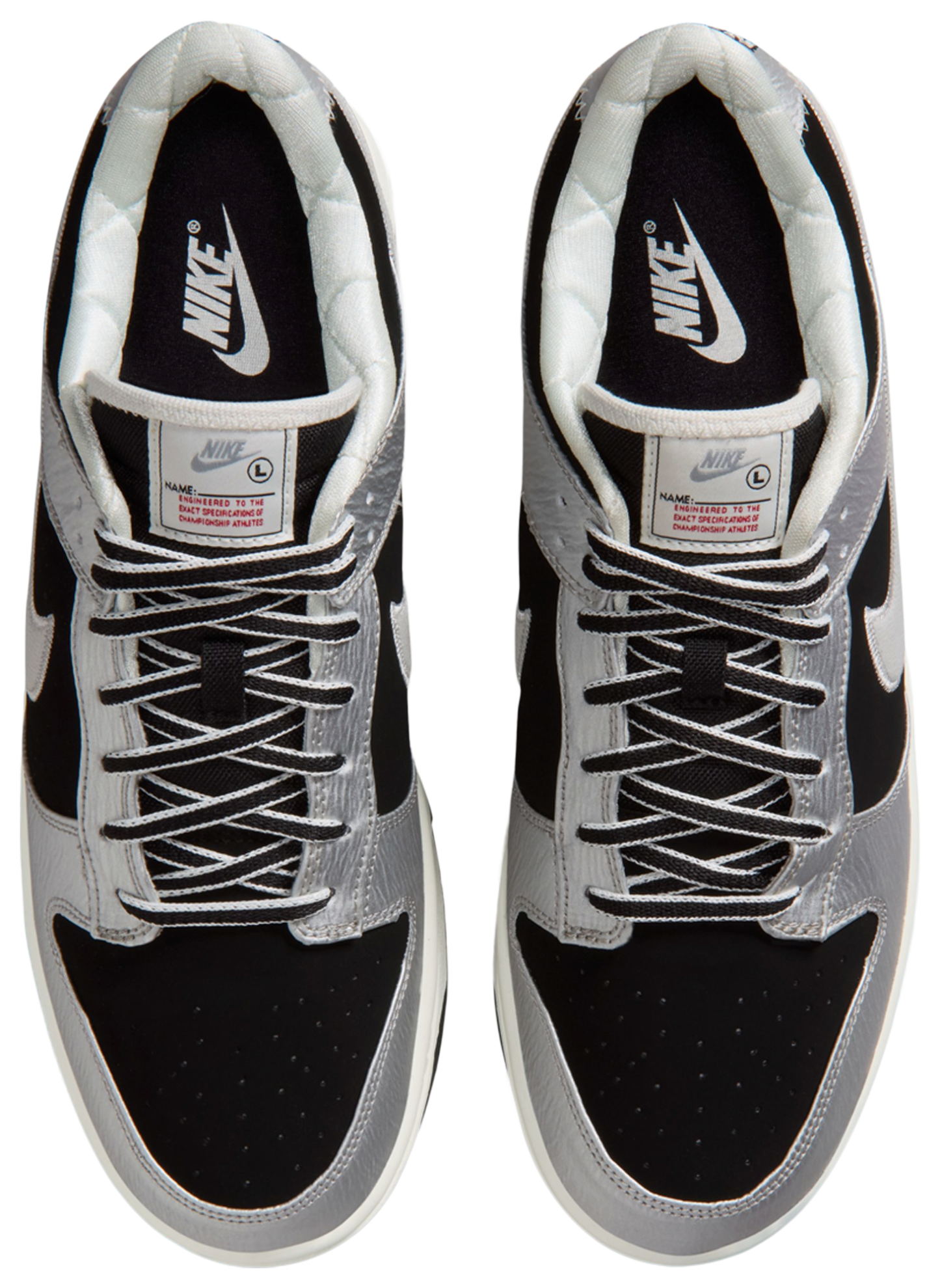 Nike Dunk Low - Black/Silver/Red - Image 4