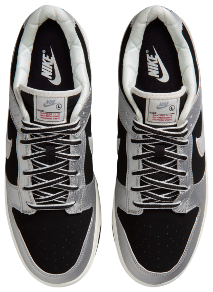Nike Dunk Low - Black/Silver/Red - Image 4