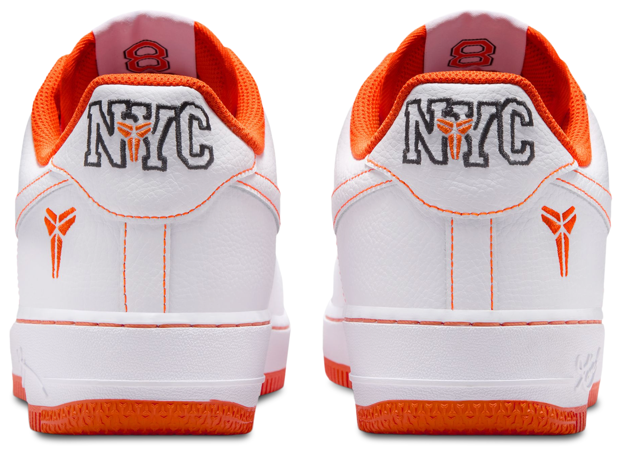 Nike Air Force 1 Kobe Protro Low - White/White/Safety Orange - Image 3