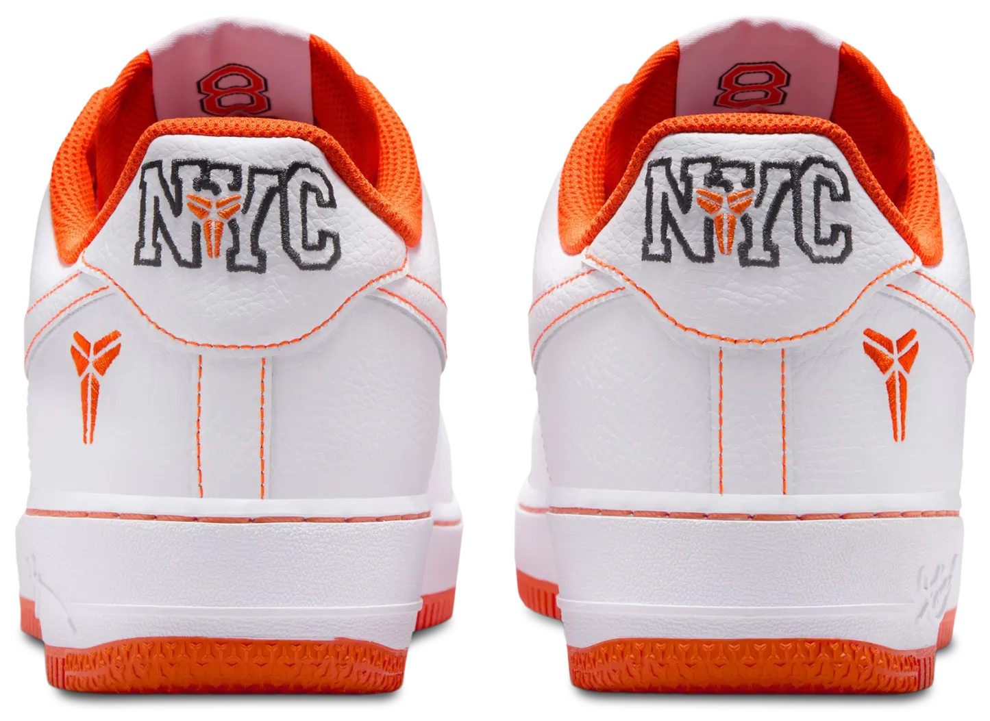 Nike Air Force 1 Kobe Protro Low - White/White/Safety Orange - Image 3