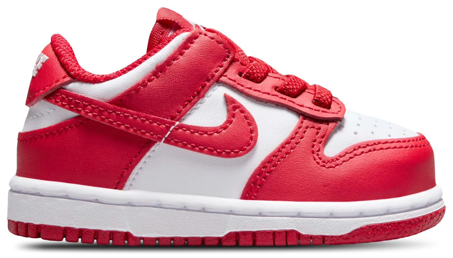 Nike Dunk Low 童款 - University Red/White - Image 1
