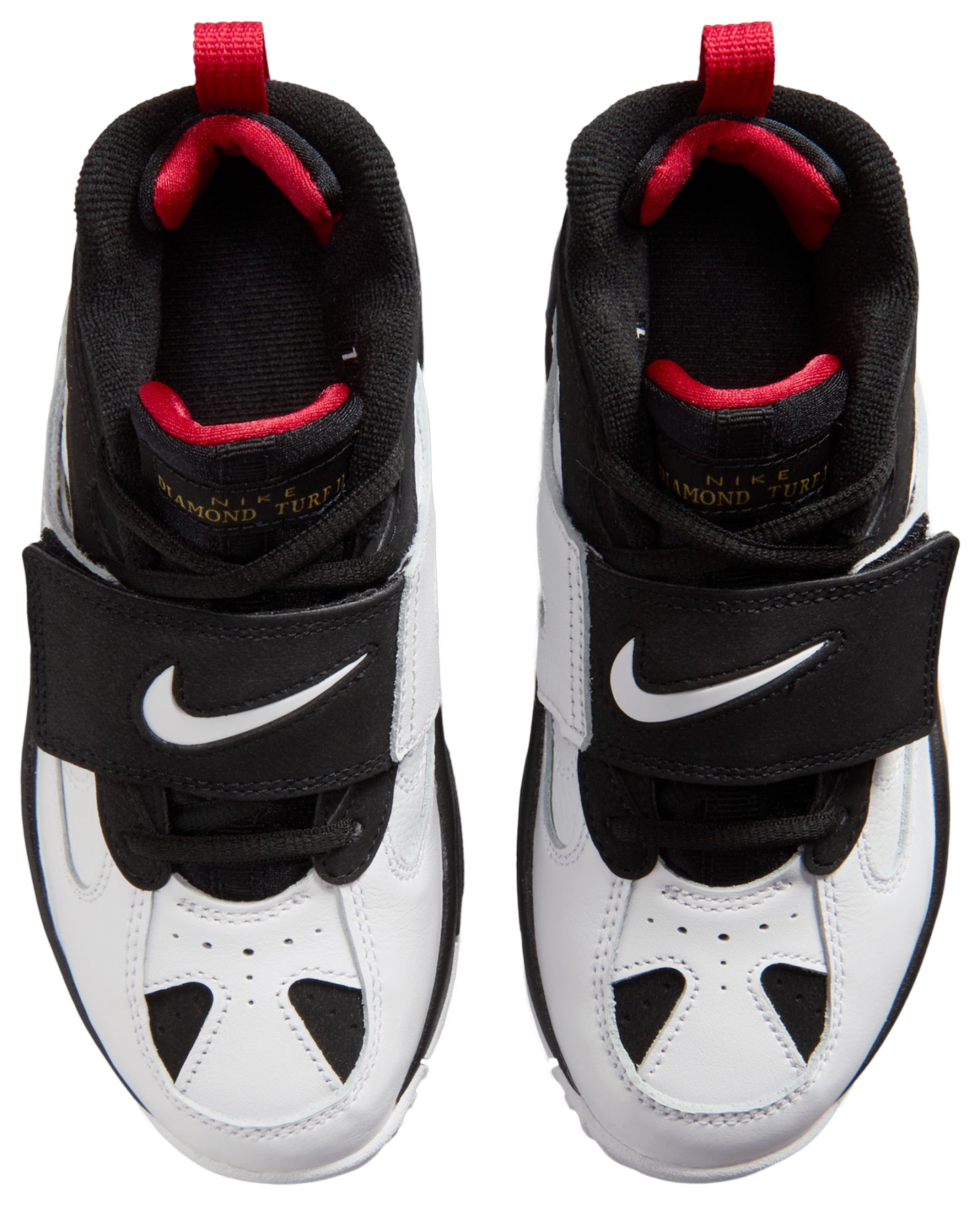 Nike Air Diamond Turf II 童款 - White/Black/Gold - Image 4