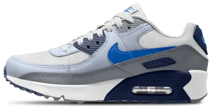 Nike Air Max 90 Mesh 童款 - White/Midnight Navy/Blue Crystal - Image 2