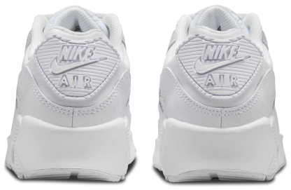 Nike Air Max 90 童款 - White/White/Metallic Silver - Image 3