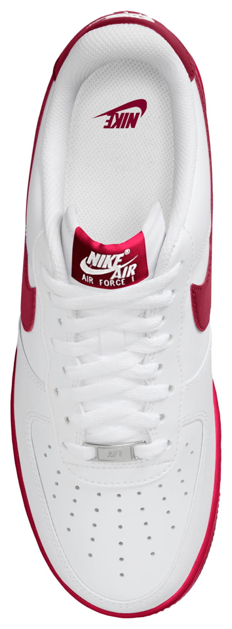 Nike Air Force 1 Low '07 - White/Mtlc Silver/Team Red - Image 3