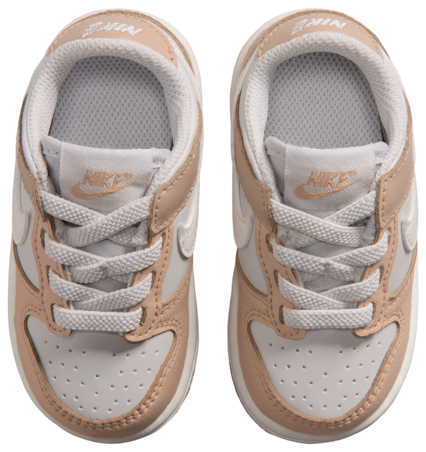 Nike Dunk Low 童款 - White/Silver - Image 4