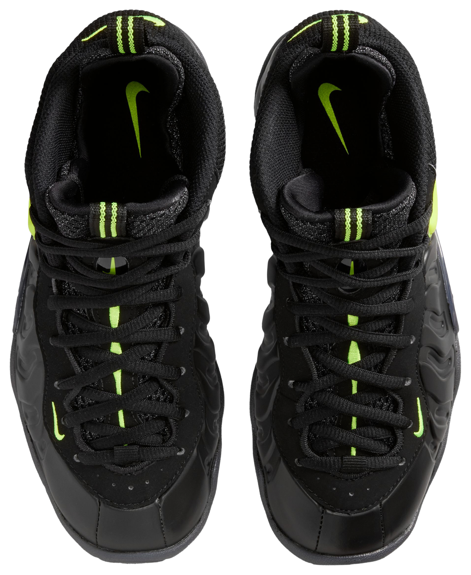 Nike Little Posite Pro 童款 - Black/Voltage Yellow - Image 4