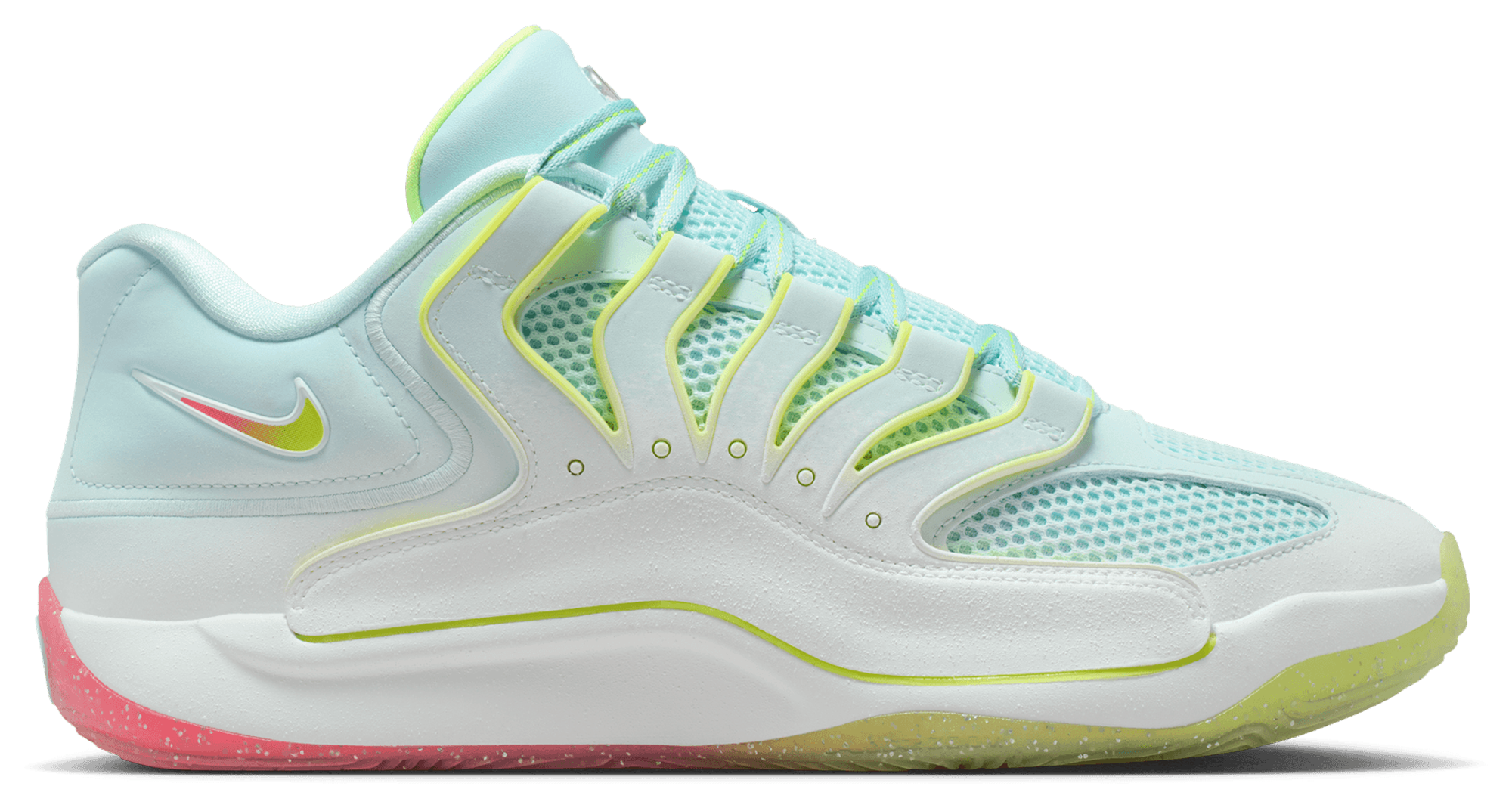 Nike KD18 PRM - White/Glacier Blue/Volt - Image 1