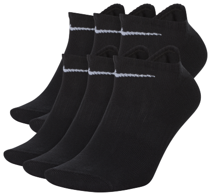 Nike Everyday Lightweight No Show Socks 6PK - Black/White - Image 1