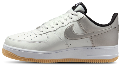 Nike Air Force 1 '07 LV8 - Summit White/Black/Metallic Silver - Image 2