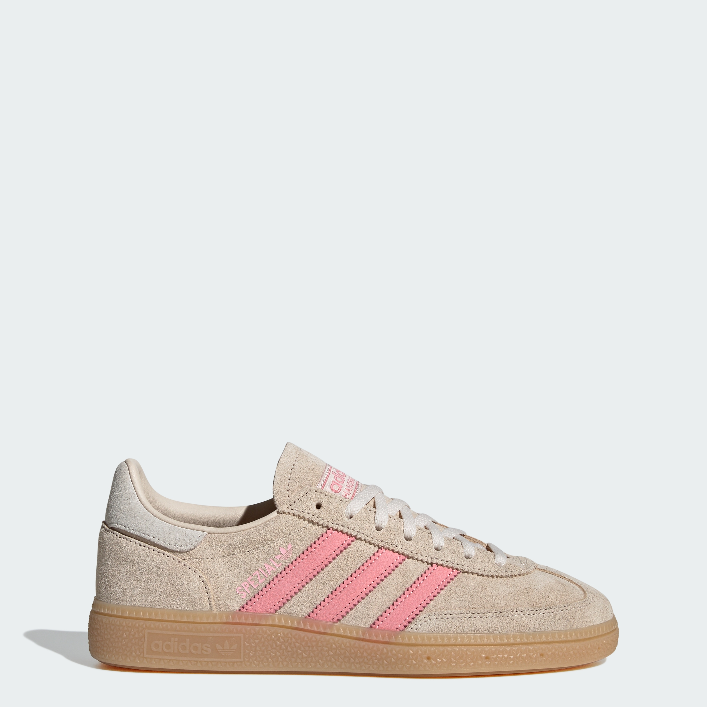 adidas HANDBALL SPEZIAL SHOES - Crystal Linen / Pink Spark / Wonder White - View 1
