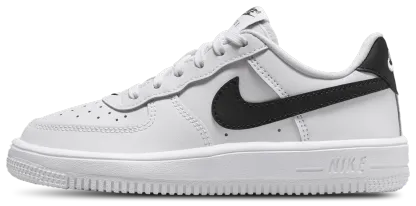 Nike Air Force 1 Low Lace 童款 - White/Black - Image 2