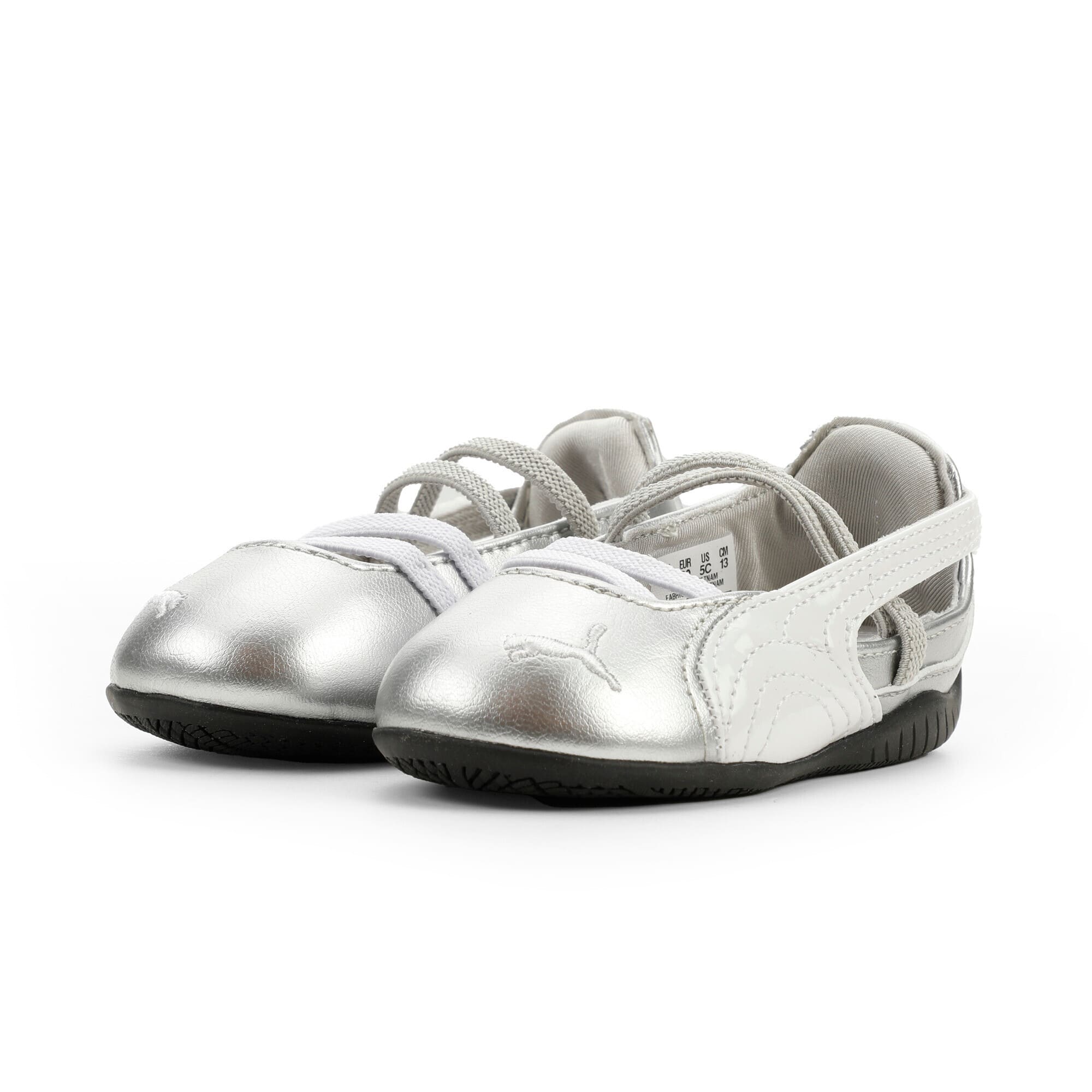 Speedcat Ballet Metallic Toddlers' Shoes - Ash Gray-PUMA White - 2