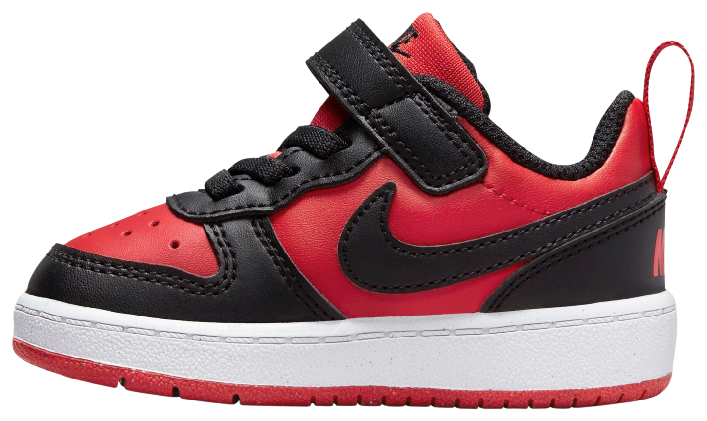 Nike Court Borough Low Recraft 童款 - White/Black/Red - Image 3