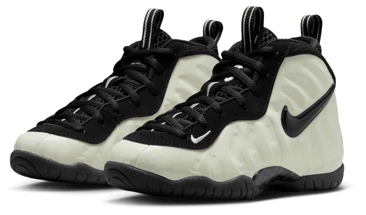 Nike Little Posite Pro 童款 - White/Black/Summit White - Image 6