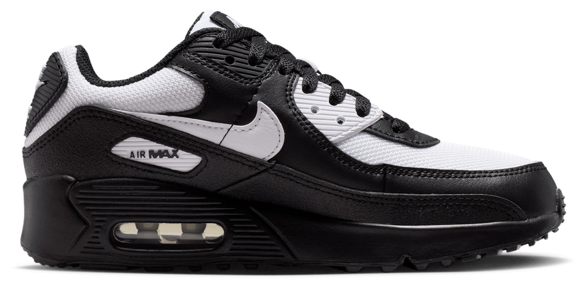 Nike Air Max 90 Mesh 童款 - Black/White - Image 1