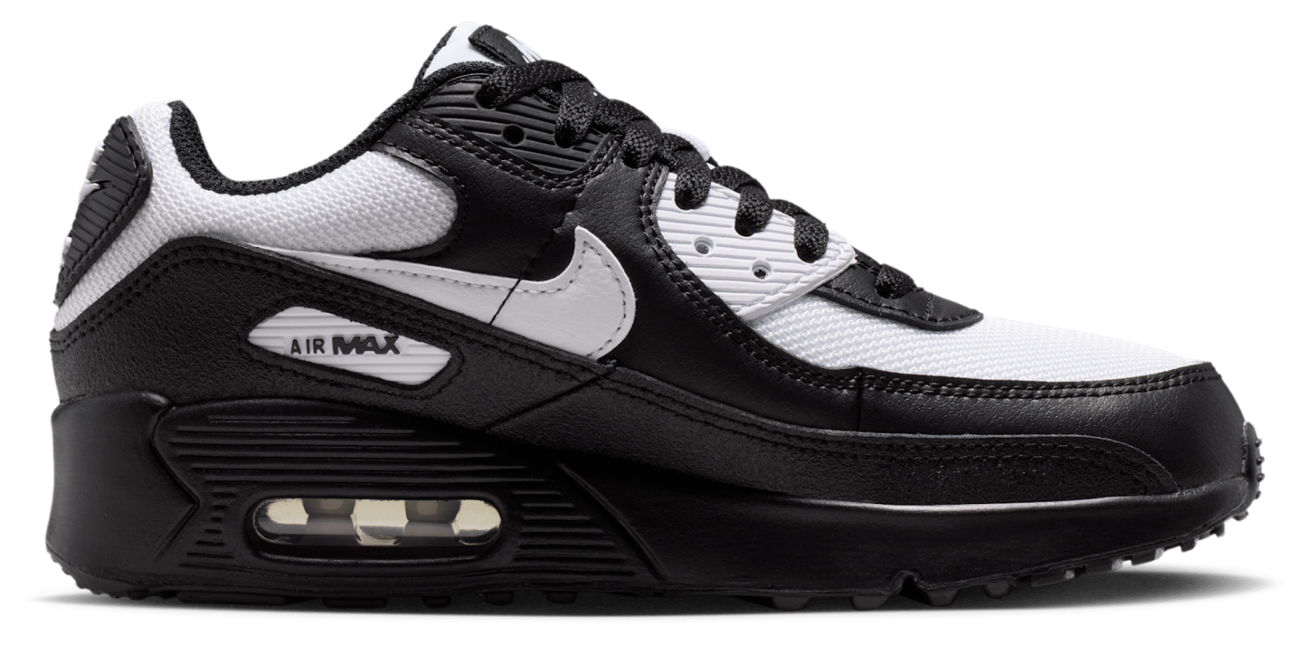 Nike Air Max 90 Mesh 童款 - Black/White - Image 1