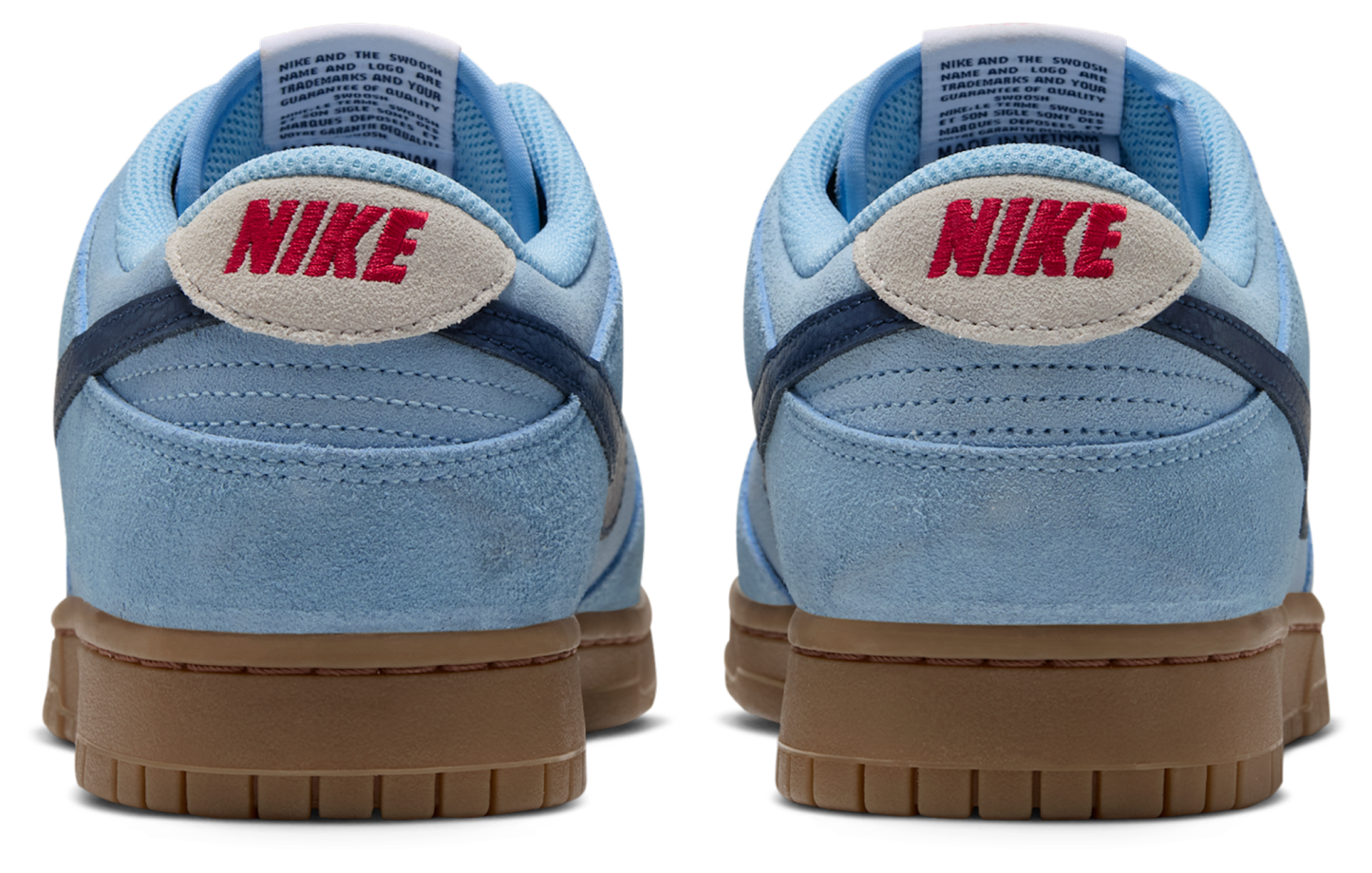 Nike Dunk Low Retro - Summit White/Soft Blue/Midnight Navy - Image 3