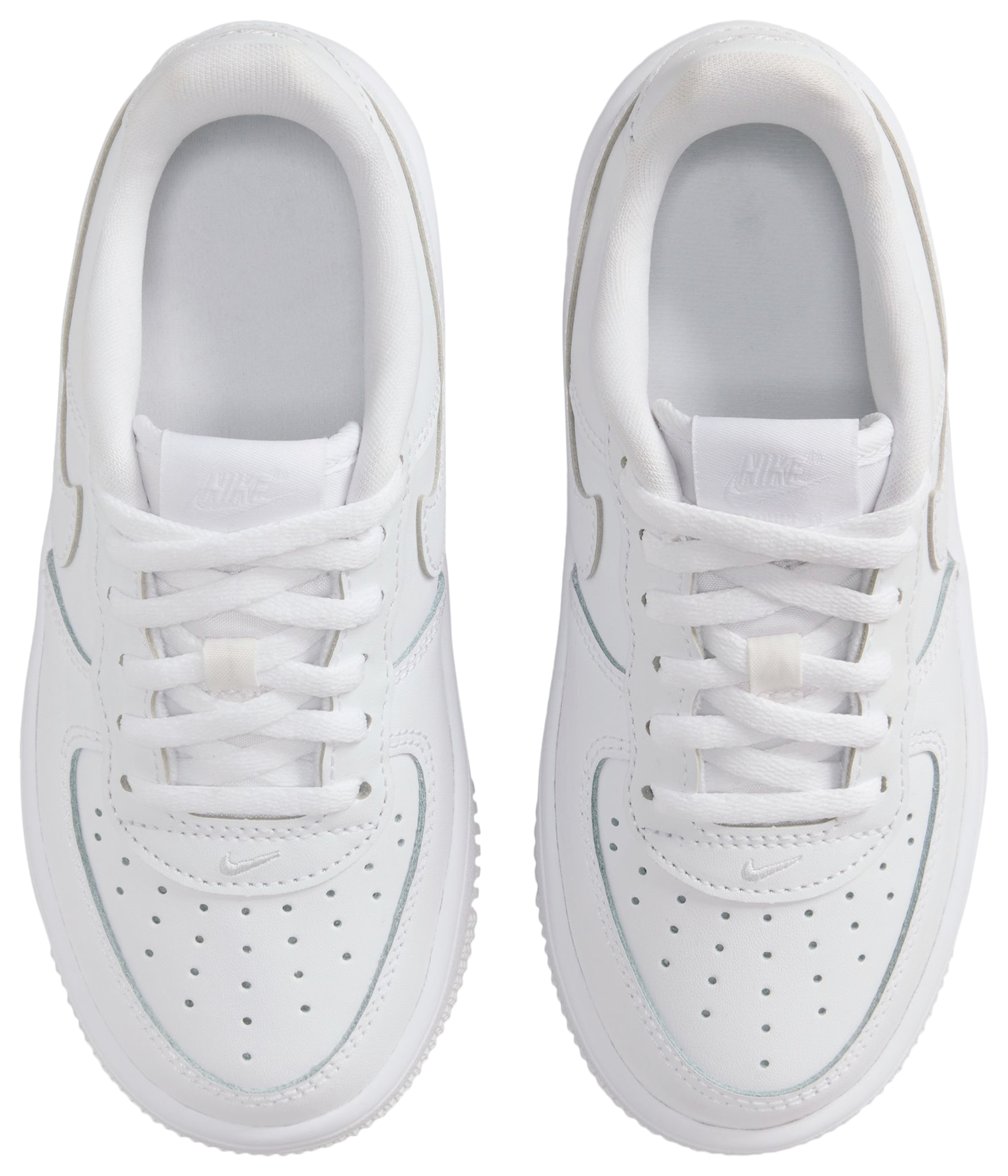 Nike Air Force 1 Low Lace 童款 - White/White - Image 4