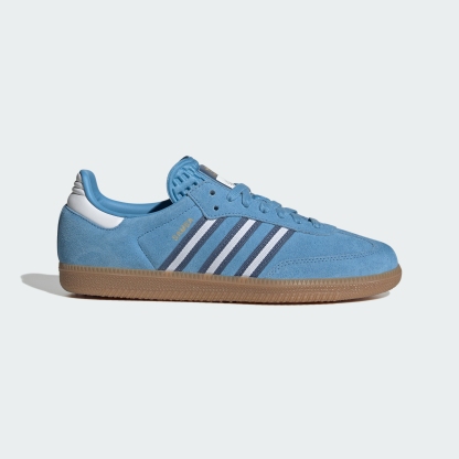 adidas Samba OG Shoes - Light Blue / Crew Blue / Cloud White - View 3
