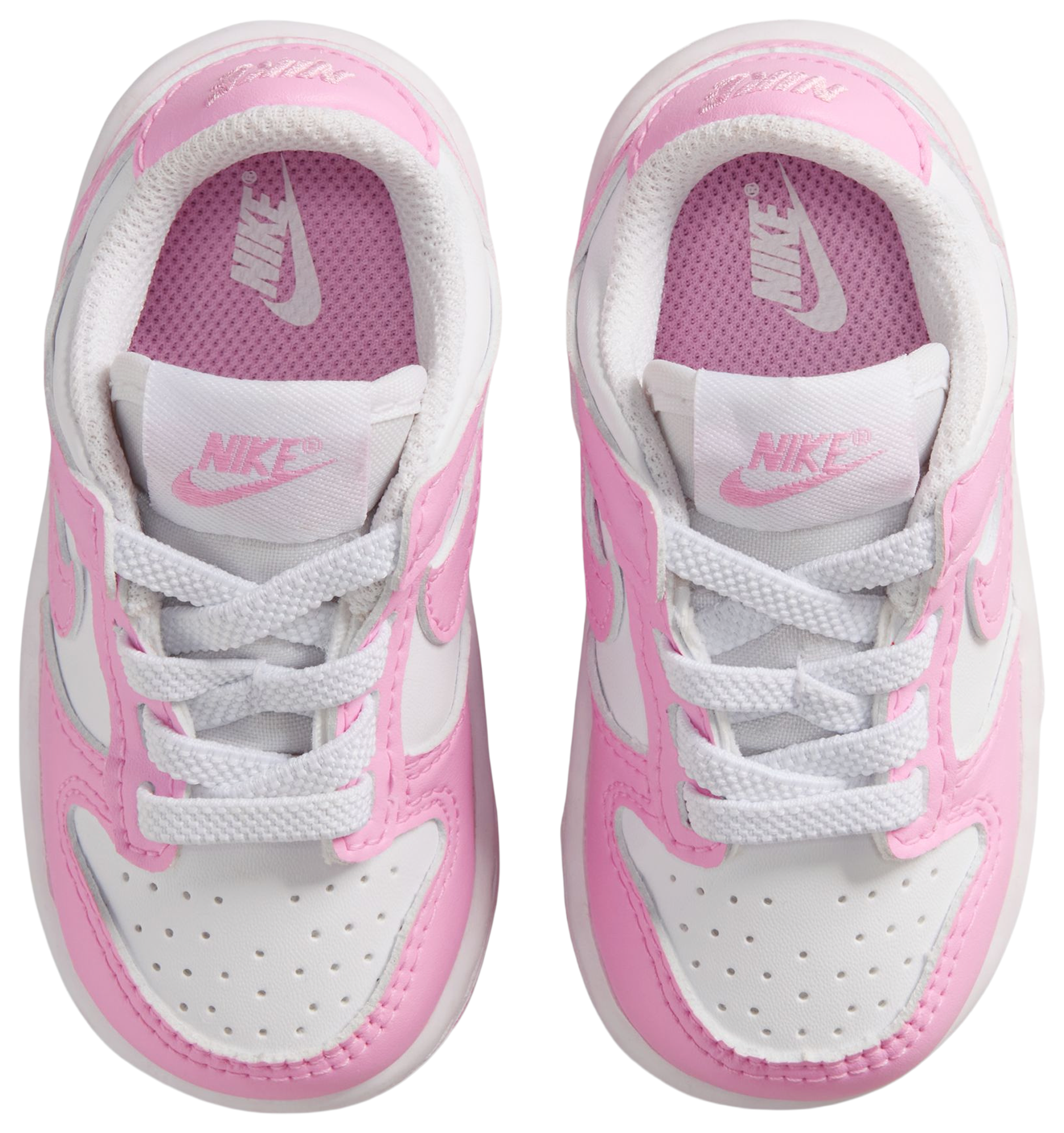 Nike Dunk Low N 童款 - White/Pink Rise - Image 4