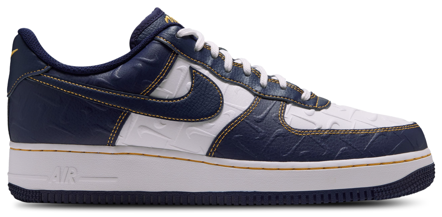 Nike Air Force 1 Low LE - Summit White/Yellow Ochre/Midnight Navy - Image 1