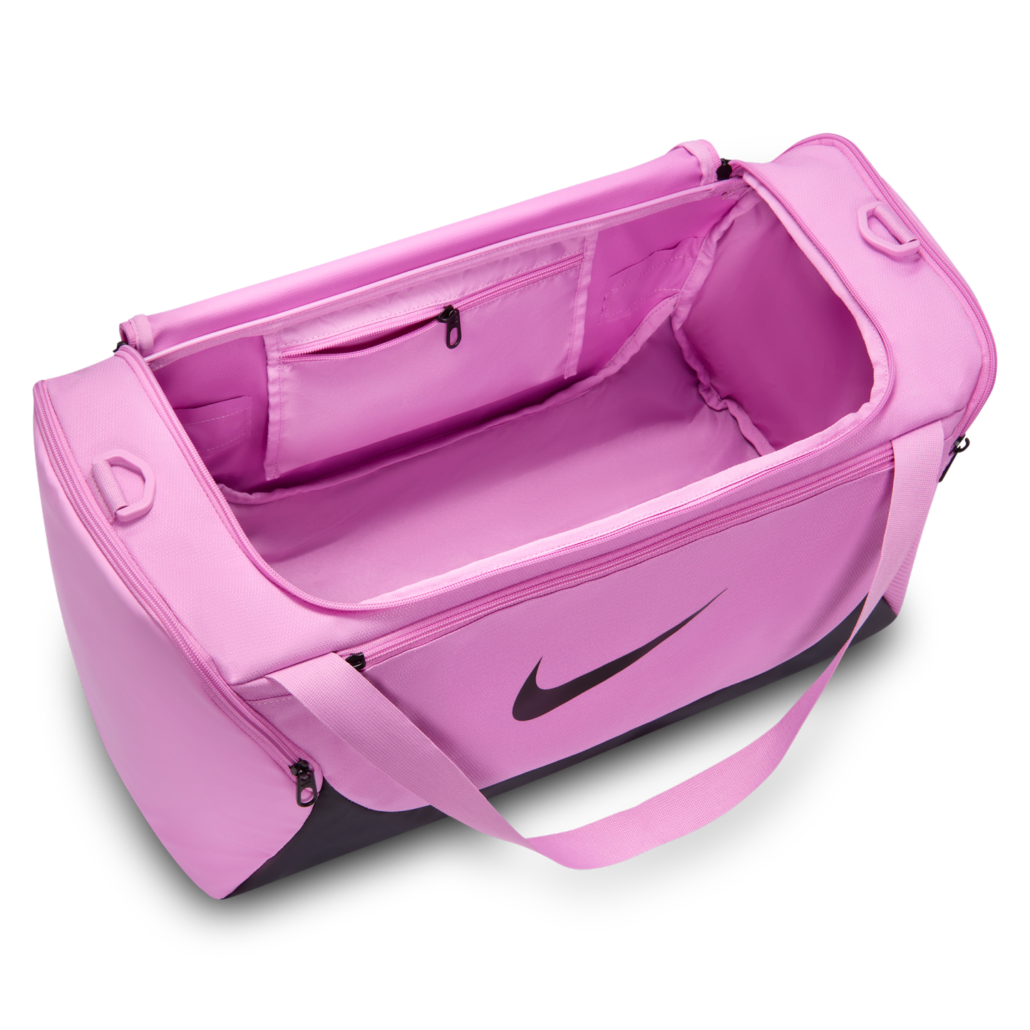Nike Brasilia Small Duffel - Lt Magenta/Black/Black - Image 4