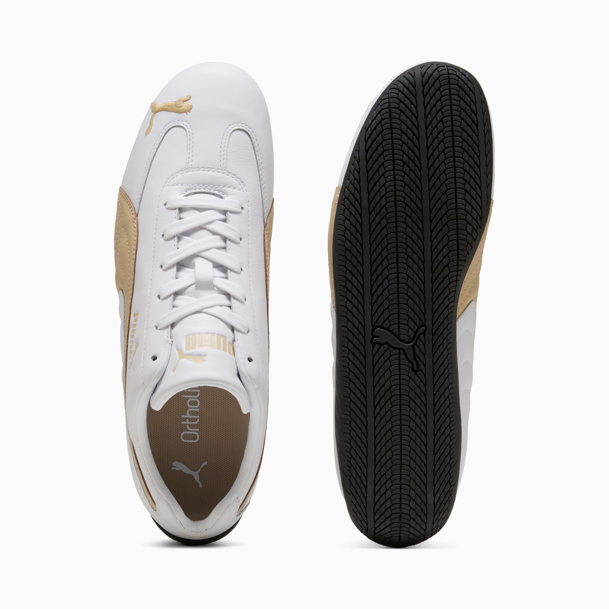 Speedcat Leather Sneakers - PUMA White-Toasted Almond - 6