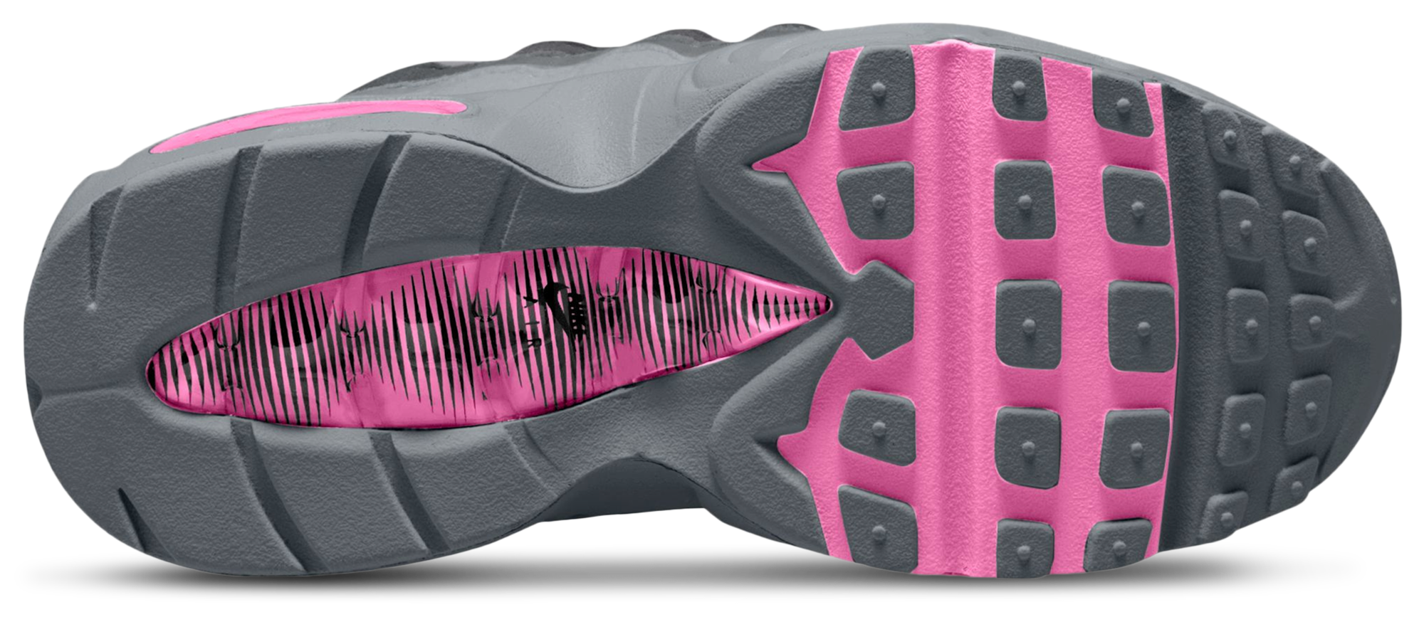 Nike Air Max 95 童款 - Playful Pink/Cool Gray/Black - Image 4