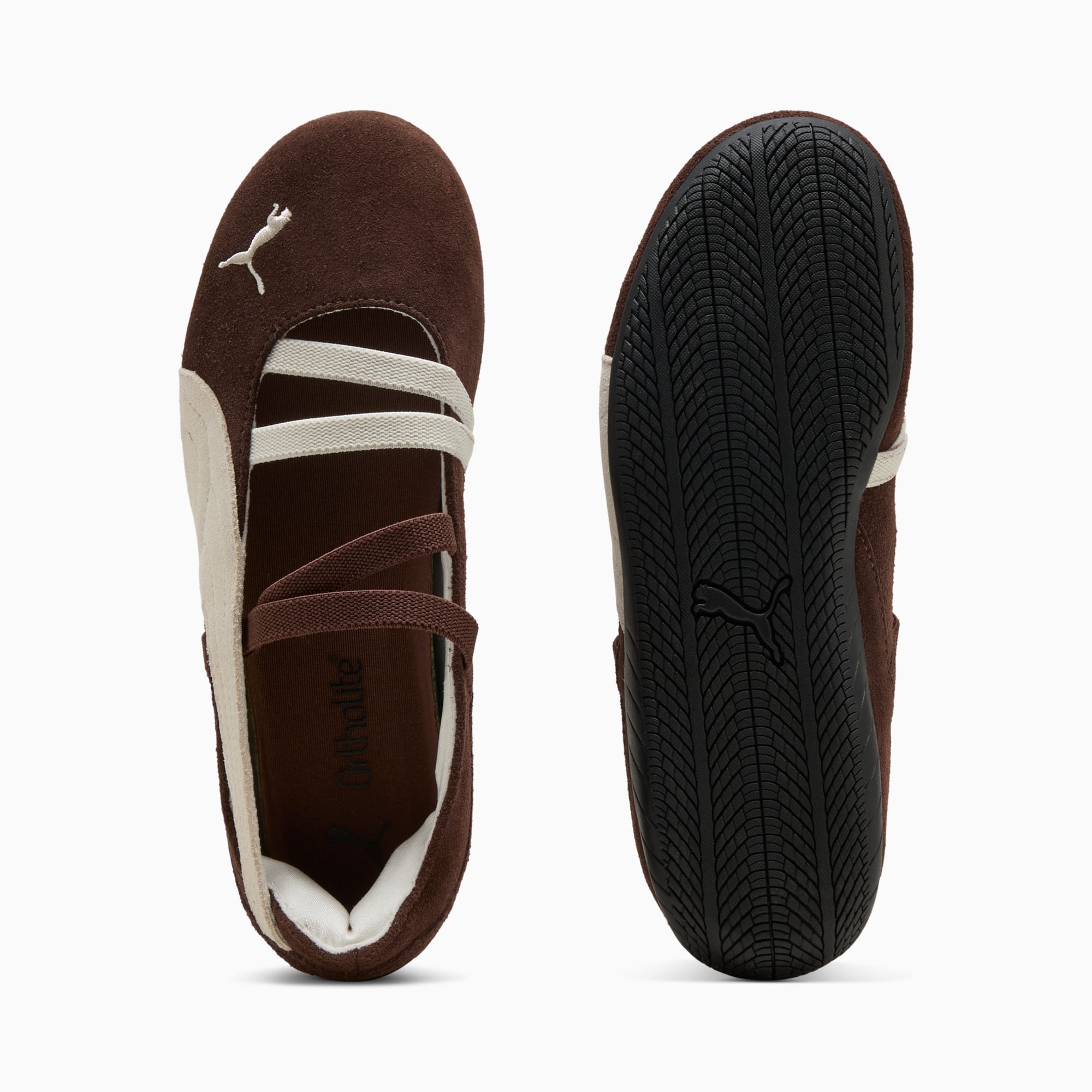 Speedcat Ballet Suede Big Kids' Sneakers - Chestnut Brown-Warm White - 4