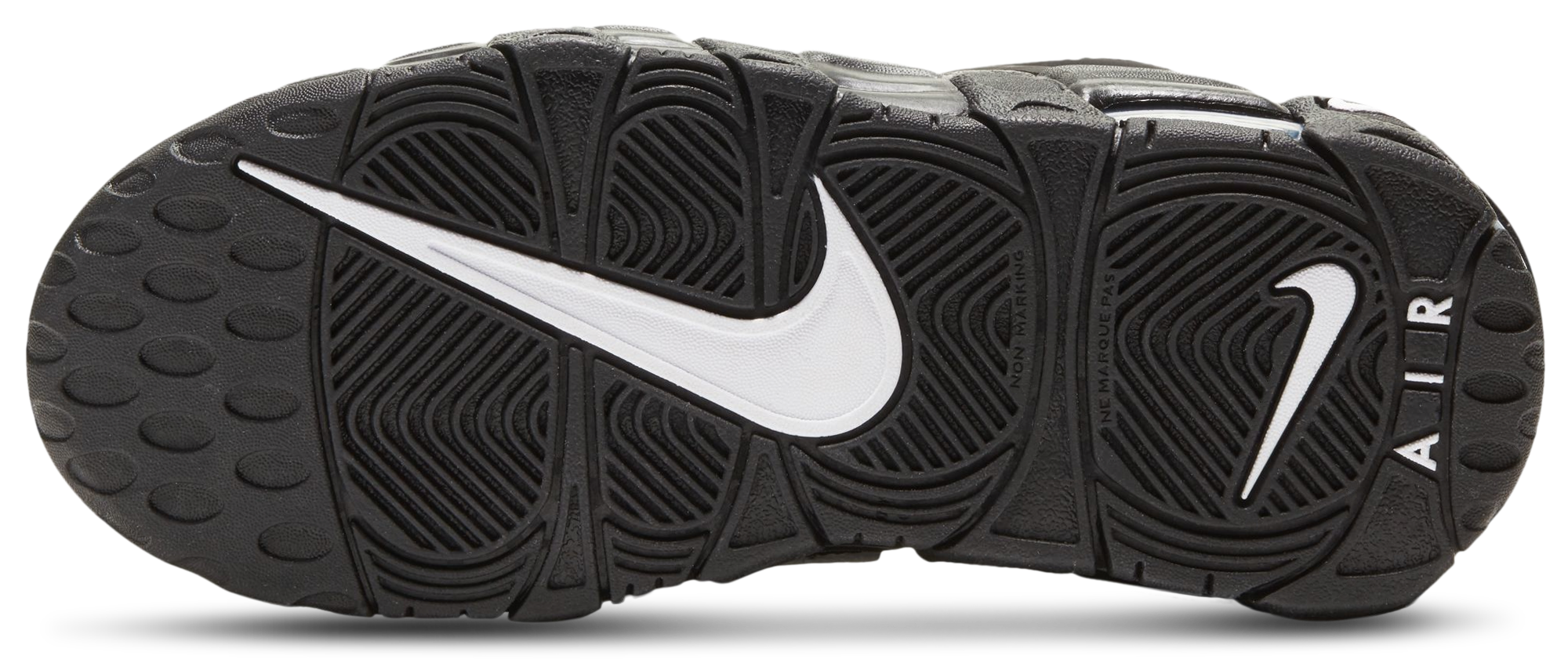 Nike Air More Uptempo 童款 - Black/Black/White - Image 6