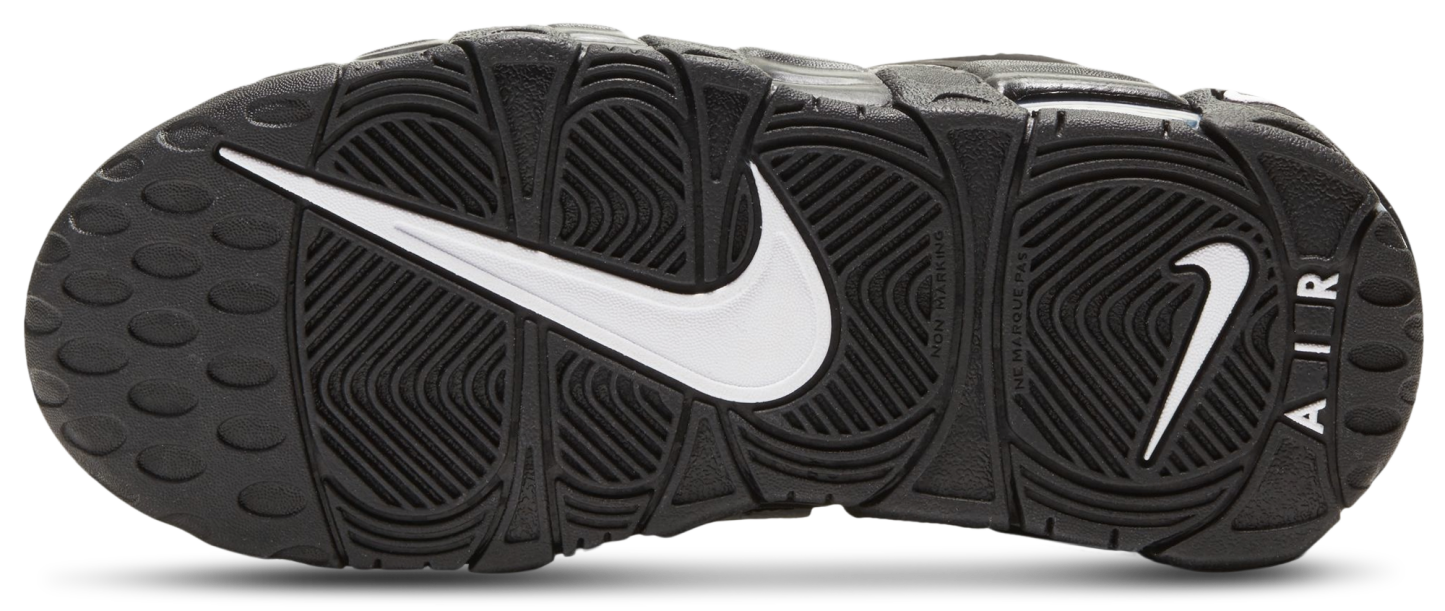 Nike Air More Uptempo 童款 - Black/Black/White - Image 6