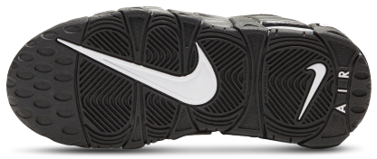 Nike Air More Uptempo 童款 - Black/Black/White - Image 6