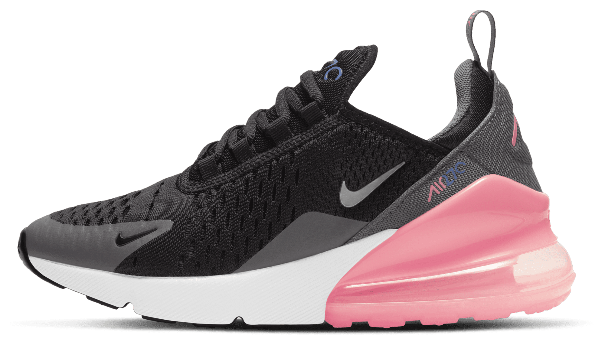 Nike Air Max 270 童款 - Black/Metallic Silver/Smoke Grey - Image 2