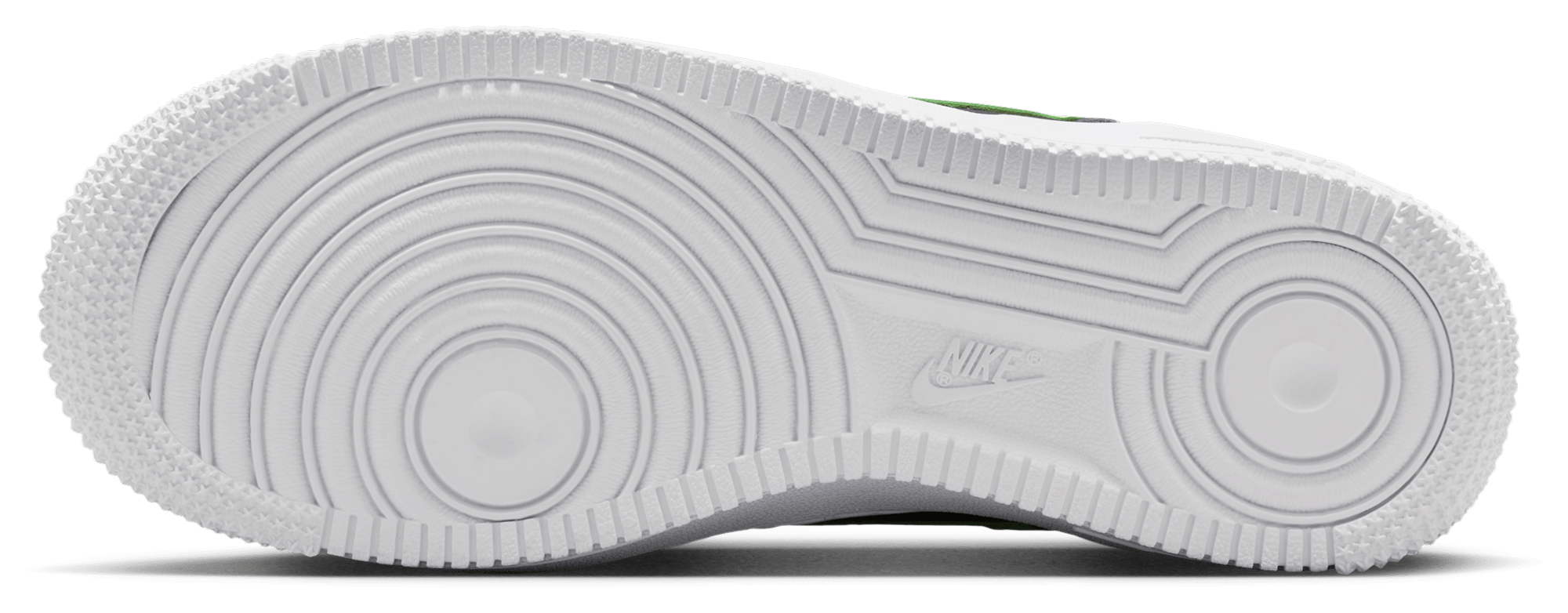 Nike Air Force 1 Low 童款 - Black/Lime Blast/Smoke Grey - Image 5