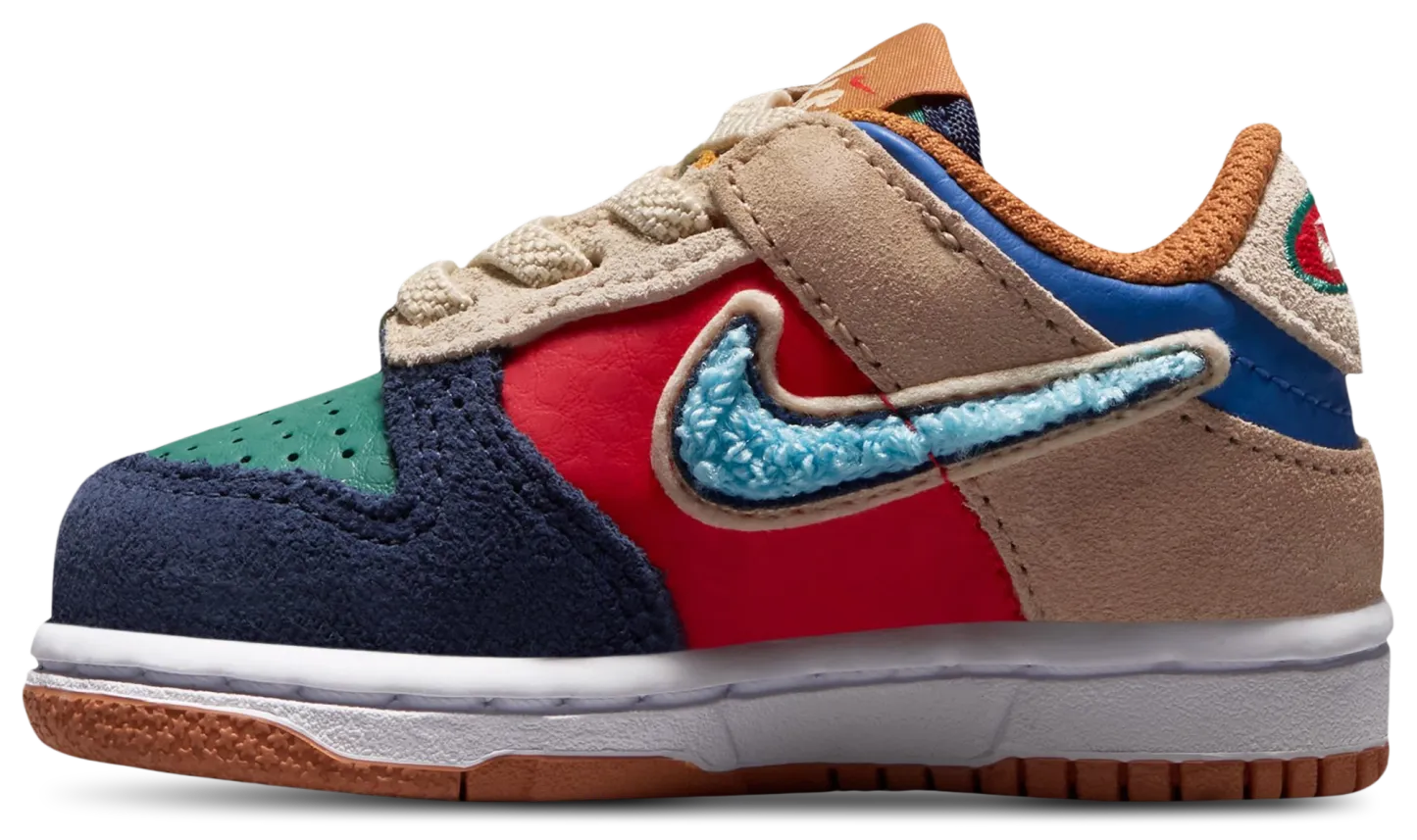 Nike Dunk Low 童款 - Red/Blue - Image 2