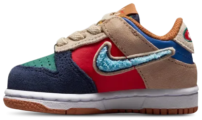 Nike Dunk Low 童款 - Red/Blue - Image 2