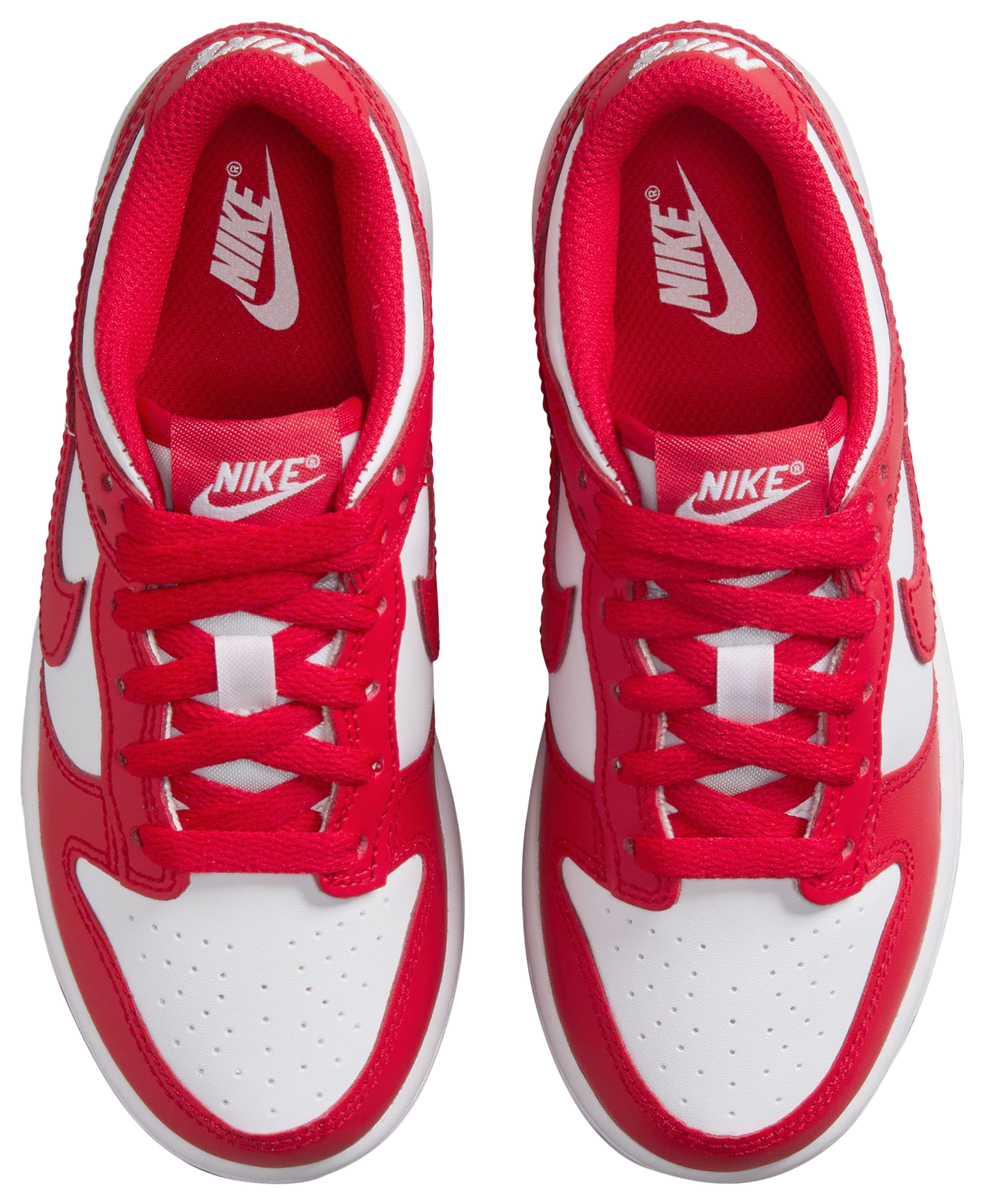 Nike Dunk Low 童款 - White/University Red - Image 4