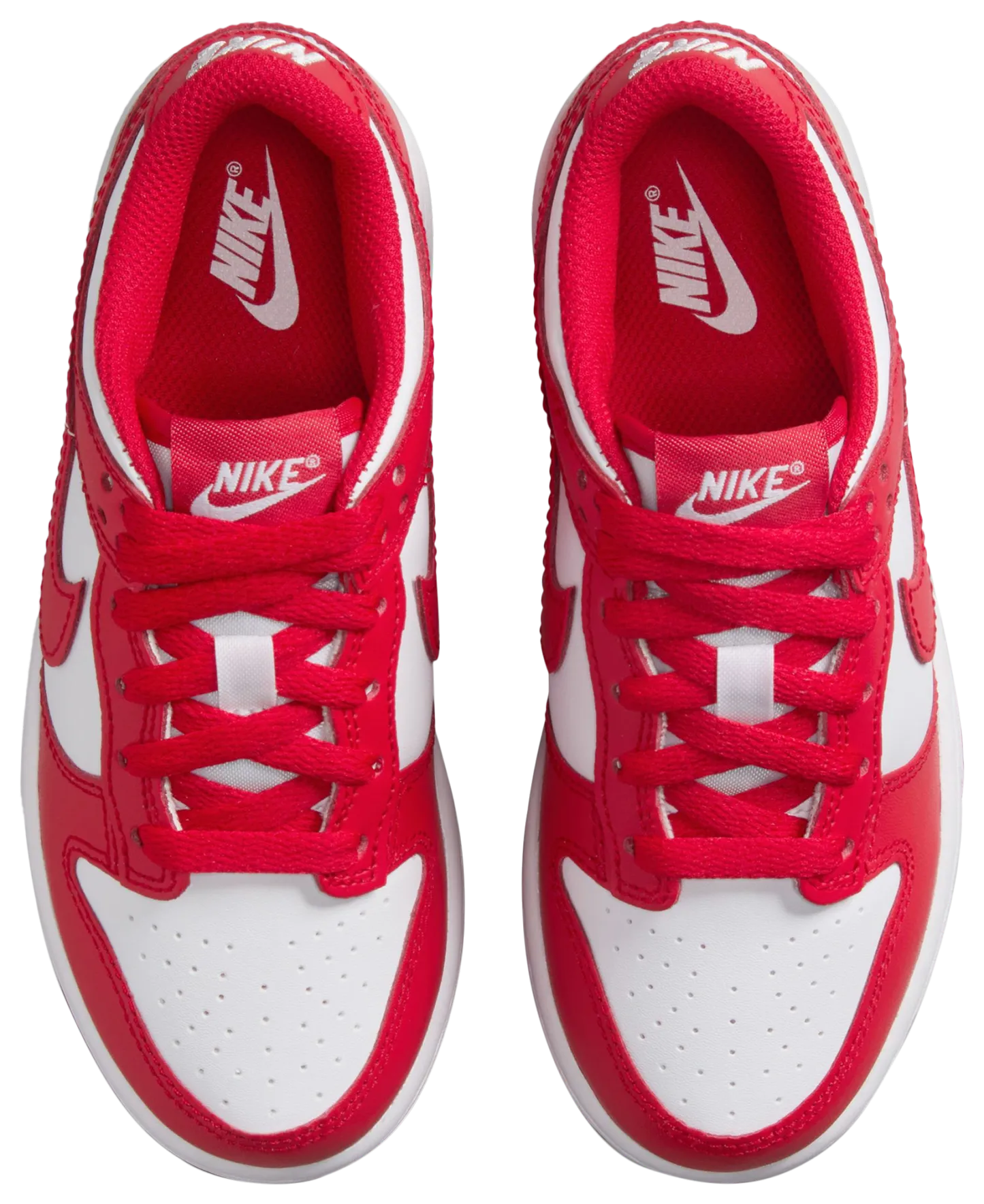 Nike Dunk Low 童款 - White/University Red - Image 4