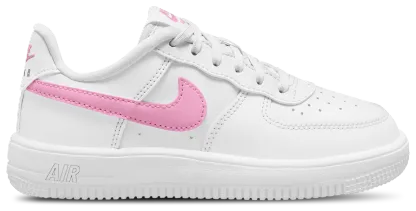 Nike Air Force 1 Low Lace 童款 - White/Pink - Image 1