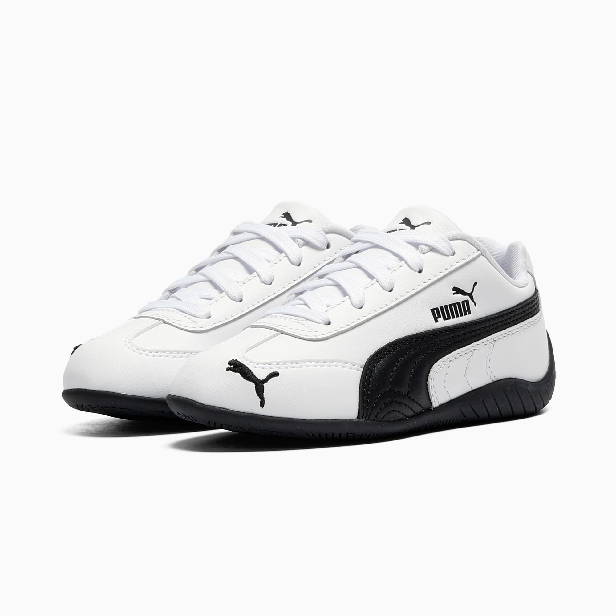 Speedcat Leather Little Kids' Sneakers - PUMA White-PUMA Black - 2