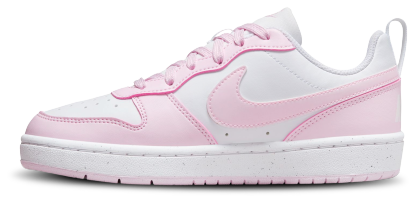Nike Court Borough Low Recraft 童款 - White/Pink Foam - Image 3