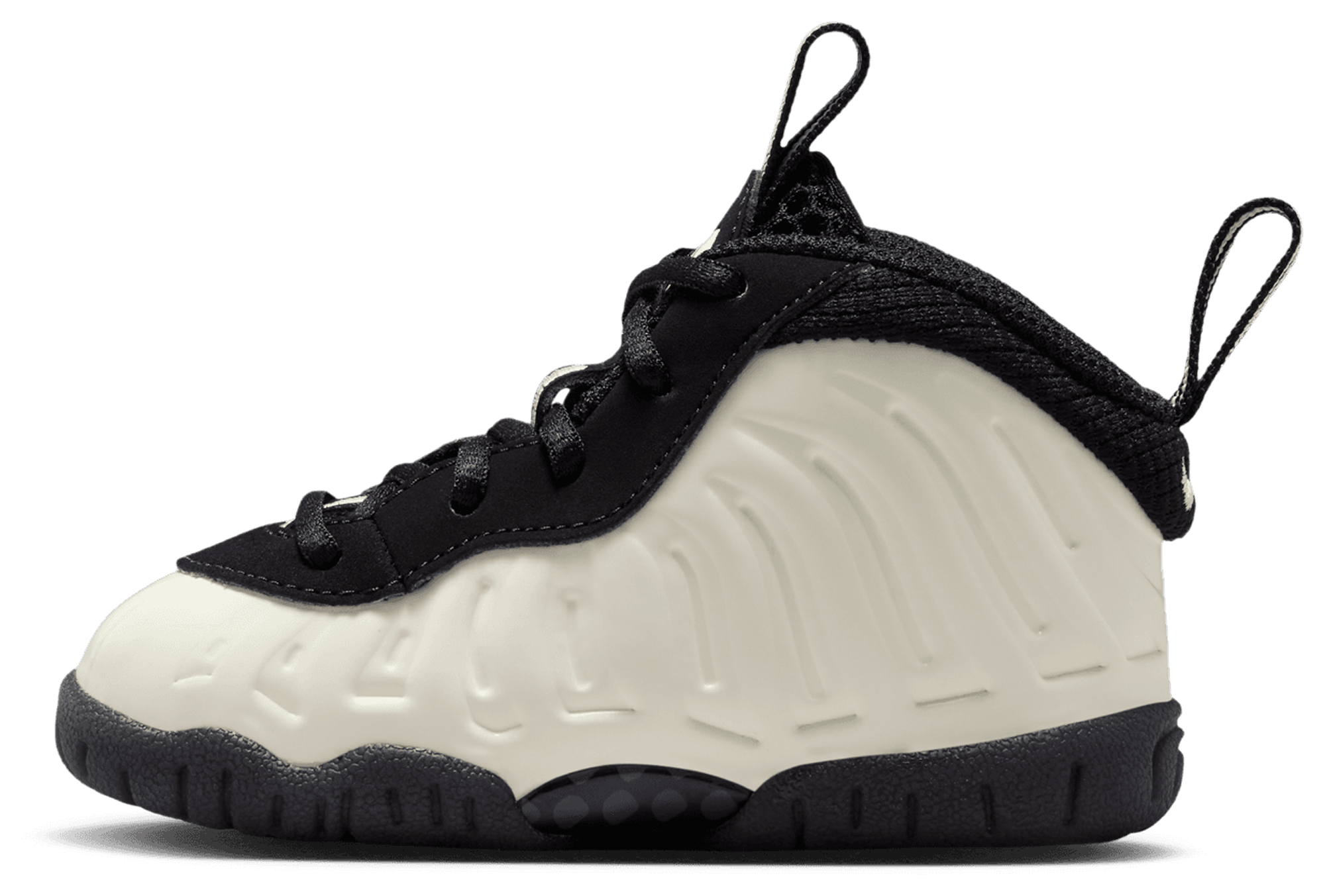 Nike Little Posite Pro 童款 - White/Black/Summit White - Image 2