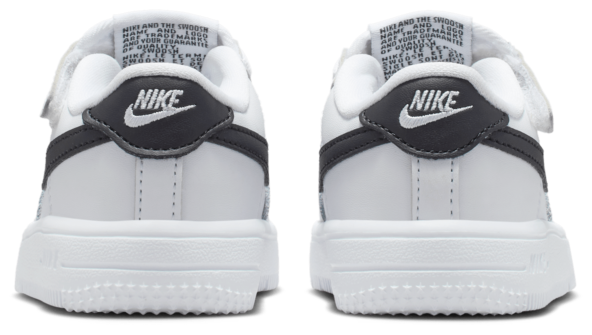 Nike Air Force 1 童款 - White/Black - Image 3