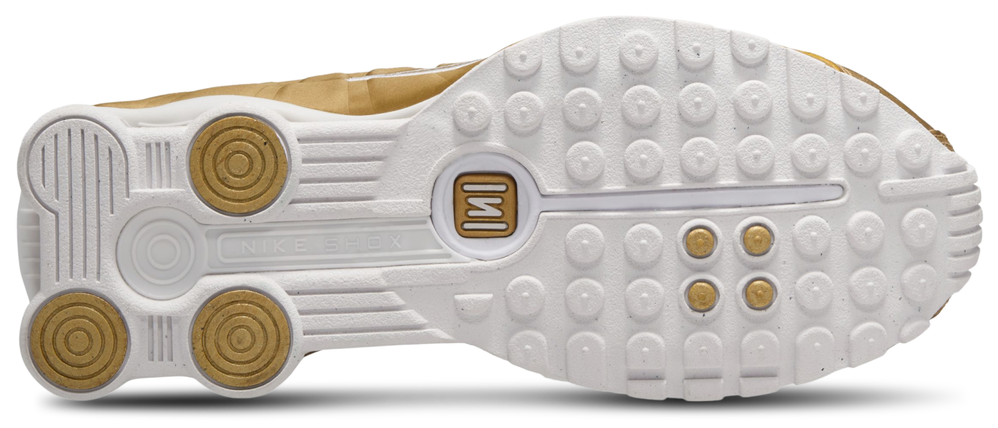 Nike Shox R4 童款 - White/Gold - Image 4