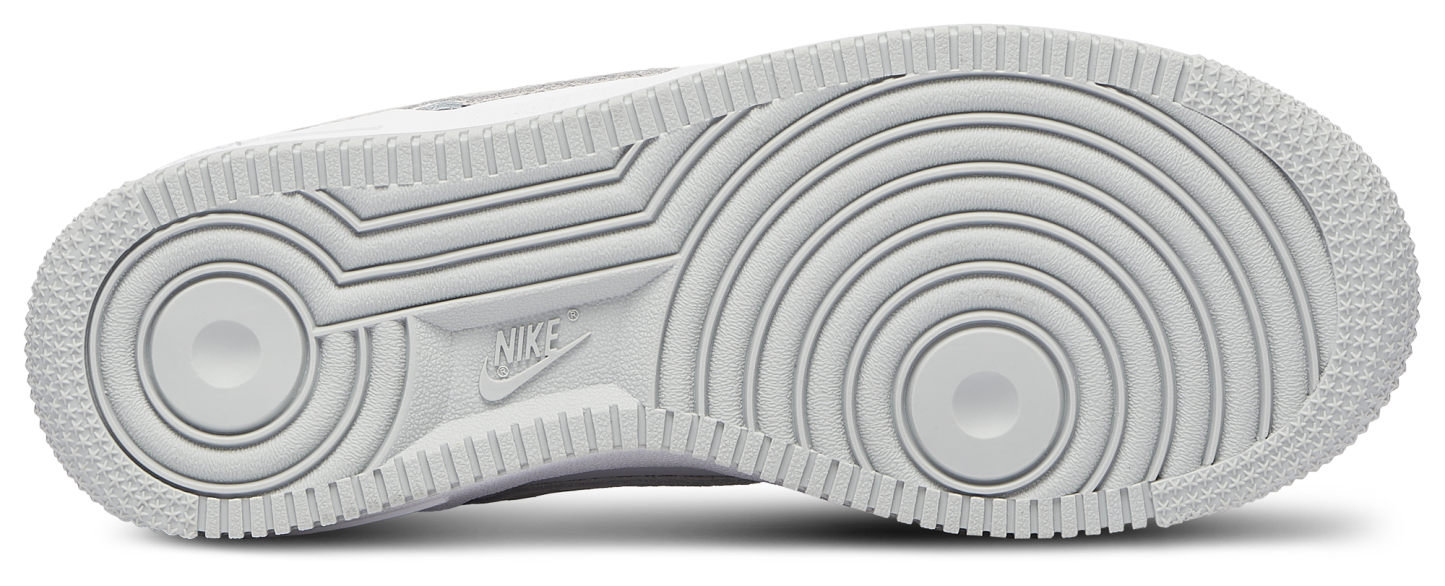 Nike Air Force 1 Low 童款 - White/Orange/Grey - Image 5