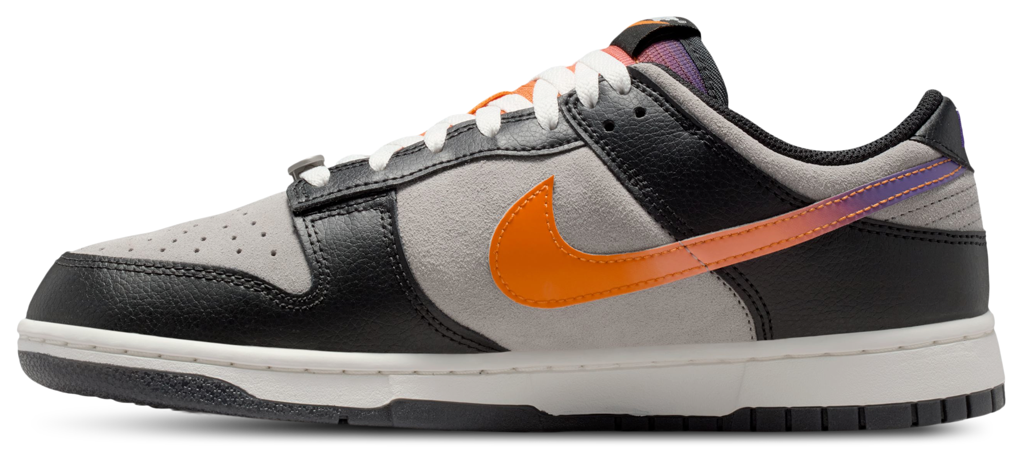 Nike Dunk Low Retro Premium - Medium Grey/Orange Peel/Black - Image 2